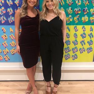 Black silky Madewell jumpsuit